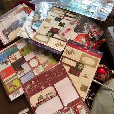 *MEGA* Christmas Lot: Ribbons,Tags,Wrap,Lights,Ornaments,Tree Skirt & More - Lot 297