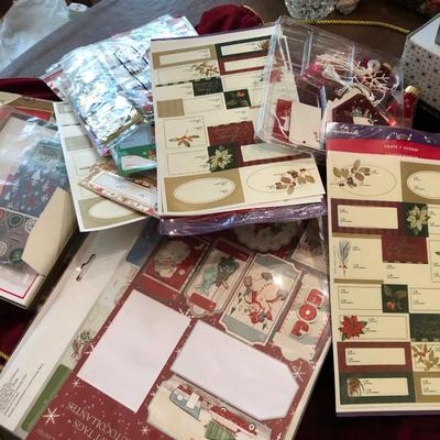 *MEGA* Christmas Lot: Ribbons,Tags,Wrap,Lights,Ornaments,Tree Skirt & More - Lot 297