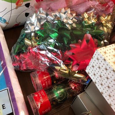 *MEGA* Christmas Lot: Ribbons,Tags,Wrap,Lights,Ornaments,Tree Skirt & More - Lot 297