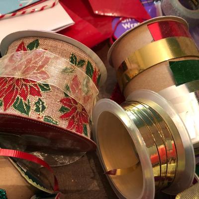 *MEGA* Christmas Lot: Ribbons,Tags,Wrap,Lights,Ornaments,Tree Skirt & More - Lot 297