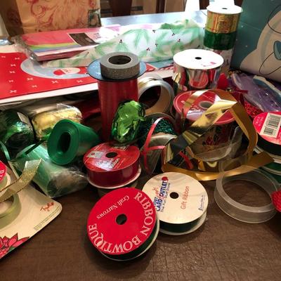 *MEGA* Christmas Lot: Ribbons,Tags,Wrap,Lights,Ornaments,Tree Skirt & More - Lot 297
