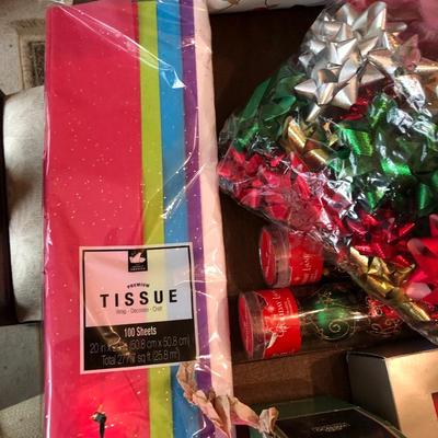 *MEGA* Christmas Lot: Ribbons,Tags,Wrap,Lights,Ornaments,Tree Skirt & More - Lot 297
