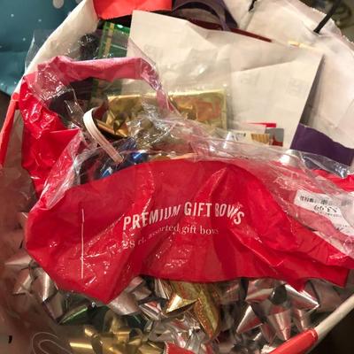 *MEGA* Christmas Lot: Ribbons,Tags,Wrap,Lights,Ornaments,Tree Skirt & More - Lot 297