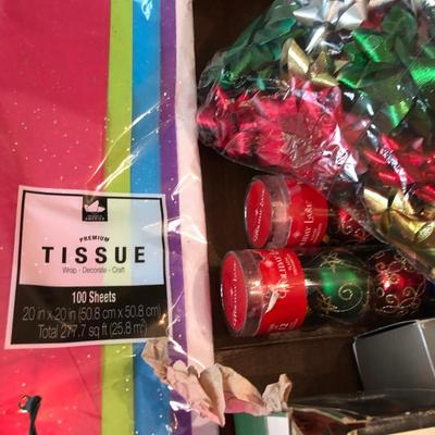 *MEGA* Christmas Lot: Ribbons,Tags,Wrap,Lights,Ornaments,Tree Skirt & More - Lot 297