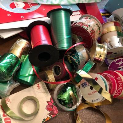*MEGA* Christmas Lot: Ribbons,Tags,Wrap,Lights,Ornaments,Tree Skirt & More - Lot 297