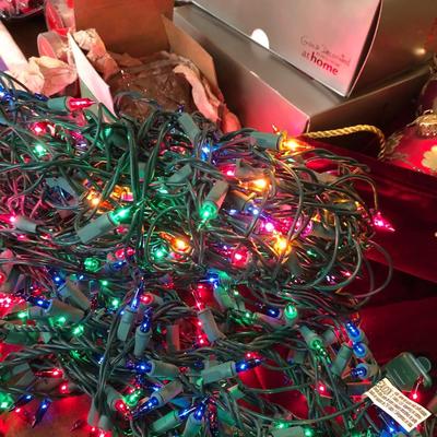 *MEGA* Christmas Lot: Ribbons,Tags,Wrap,Lights,Ornaments,Tree Skirt & More - Lot 297