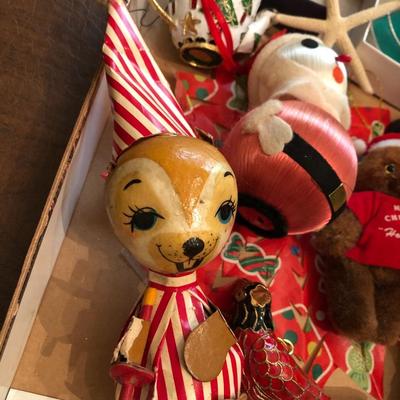 Vintage Box of Christmas Ornaments -Lot 298