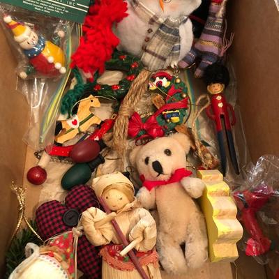 Vintage Box of Christmas Ornaments -Lot 298