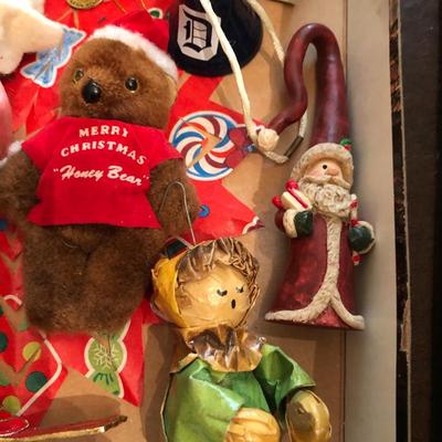 Vintage Box of Christmas Ornaments -Lot 298