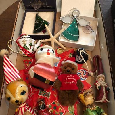 Vintage Box of Christmas Ornaments -Lot 298