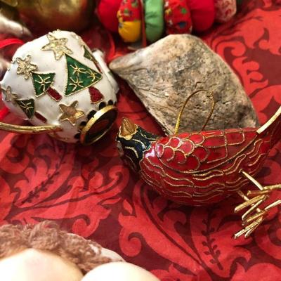 Vintage Box of Christmas Ornaments -Lot 298