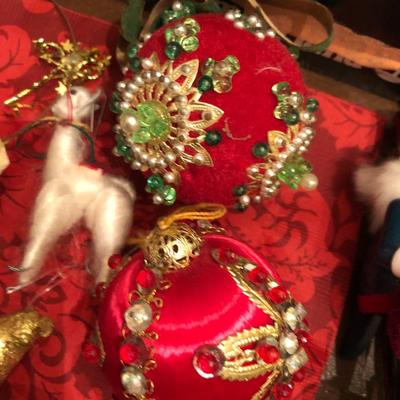 Vintage Box of Christmas Ornaments -Lot 298