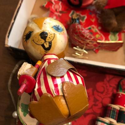 Vintage Box of Christmas Ornaments -Lot 298