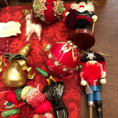 Vintage Box of Christmas Ornaments -Lot 298