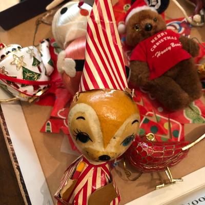 Vintage Box of Christmas Ornaments -Lot 298