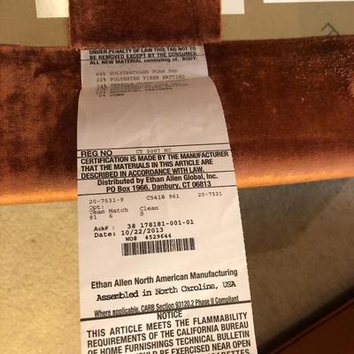 Ethan Allen Featherblend Chair & Pillow -Lot 401