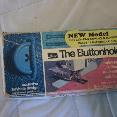 Sewing box w/ Buttonholer attachment