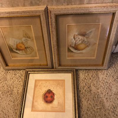Three Home Decor Pictures (Fabrice de Villeneuve & K. White)  -Lot 404