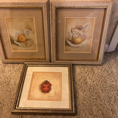 Three Home Decor Pictures (Fabrice de Villeneuve & K. White)  -Lot 404