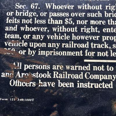RAILROAD SIGN