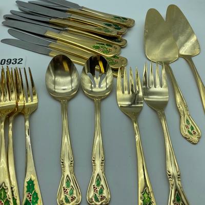 Holly berry flatware