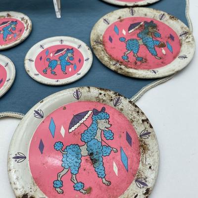 Tin Litho Ohio Art tea set