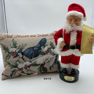 Santa and pillow