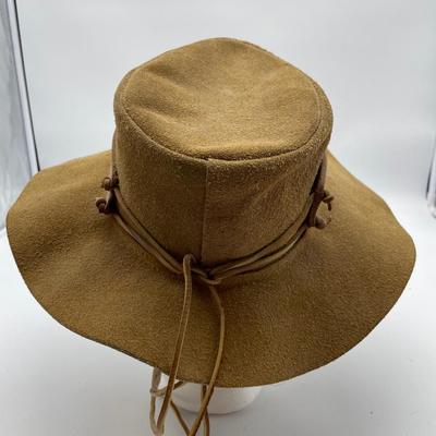 Leather rancher  hat