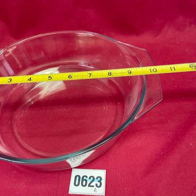 Clear, glass bowl