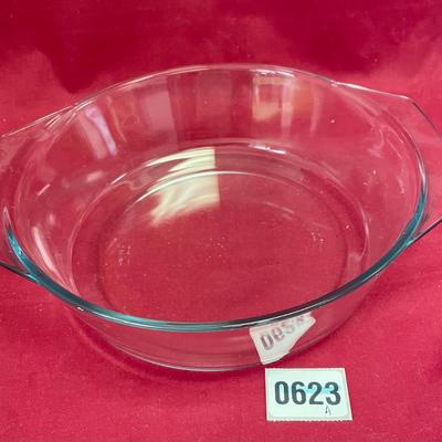 Clear, glass bowl