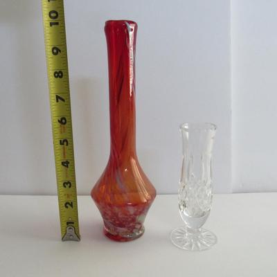 2 Glass Vases, Unmarked