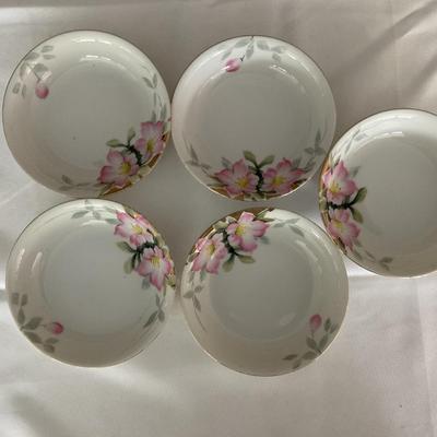 Set of 5 Vintage Noritake Azalea Pattern Berry Salad Bowls