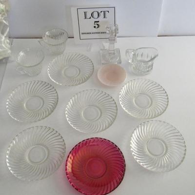 Child's Vintage Depression Glass Dishes Federal Glass Diana and More