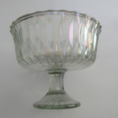 Older Clear Carnival Glass Footed Bowl