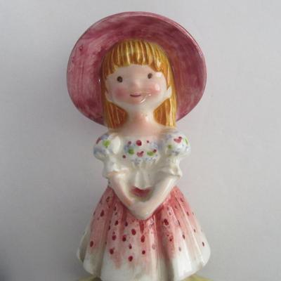 Older Hand Shaped Ring Holder and Girl Figurine