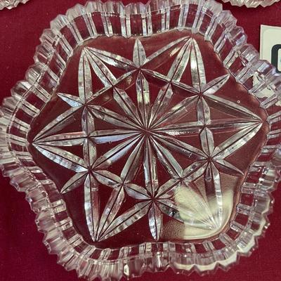 Set of 7 star pattern trinket dish 4â€