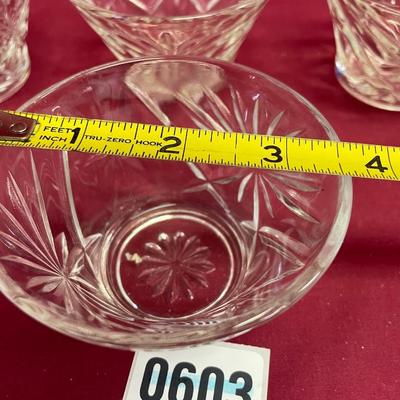 Set of 4/Star of David/custard fruit tapered bowl