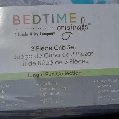 New in Package 3 piece Crib set Bedtime originals Jungle fun collection