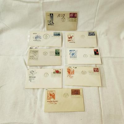 8 - FIRST DAY STAMPS - 1950S & 60S US CITIES