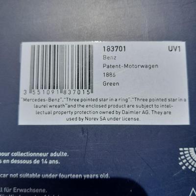 New in box NOREV Collectors model BENZ Patent - Motorwagen 1886
