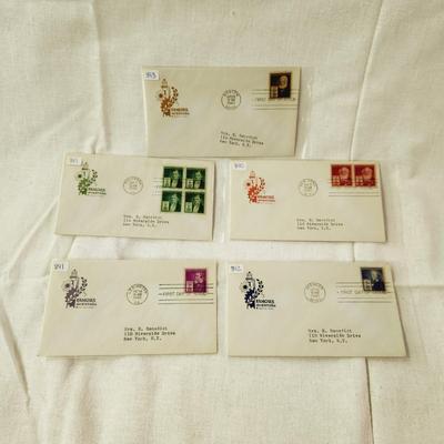 5 - FIRST DAY STAMPS - 1940s FAMOUS INVENTORS