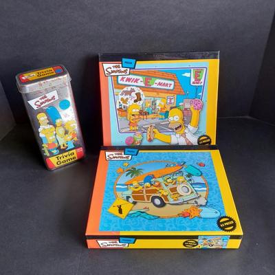 The Simpson's T.V. Show Collectable Trivia game and sealed puzzles!