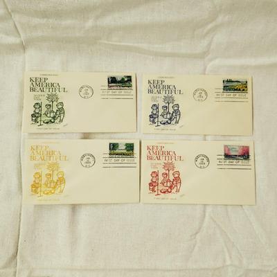 4 - FIRST DAY STAMPS - 1969 KEEP AMERICAN BEAUTIFUL