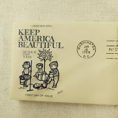 4 - FIRST DAY STAMPS - 1969 KEEP AMERICAN BEAUTIFUL