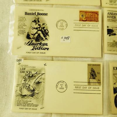 10 - FIRST DAY STAMPS - 1968 MIXED THEMES