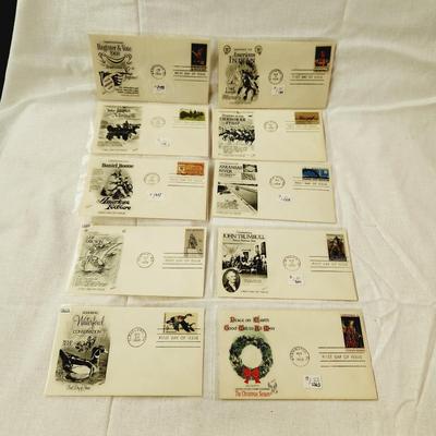 10 - FIRST DAY STAMPS - 1968 MIXED THEMES