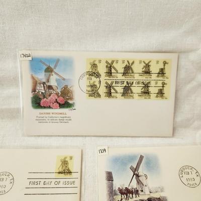 6 - FIRST DAY STAMPS - 1980 WINDMILL THEME