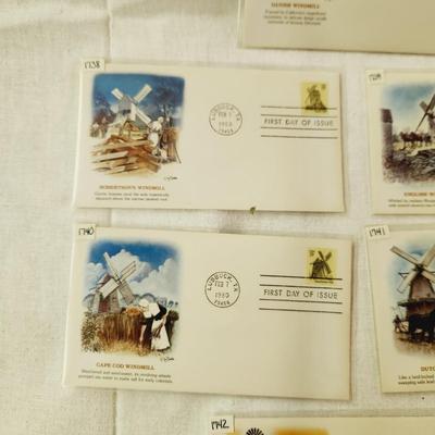 6 - FIRST DAY STAMPS - 1980 WINDMILL THEME