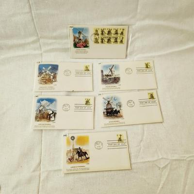 6 - FIRST DAY STAMPS - 1980 WINDMILL THEME