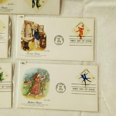6 - FIRST DAY STAMPS - 1978 DANCING THEME